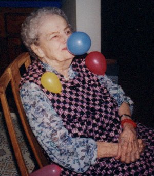Her last photo.  May 1,1992 at grandson David's birthday

party.